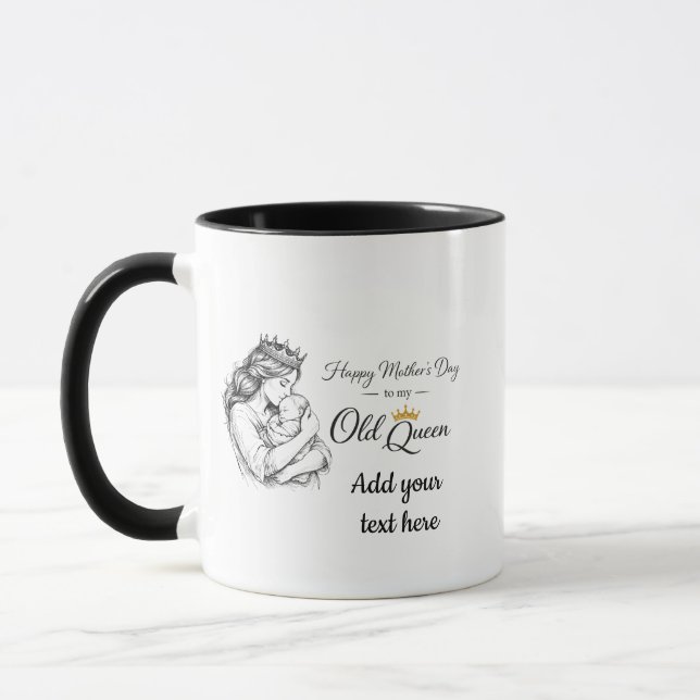 Mein altes Queen personalisiertes Muttertagsgesche Tasse (Links)