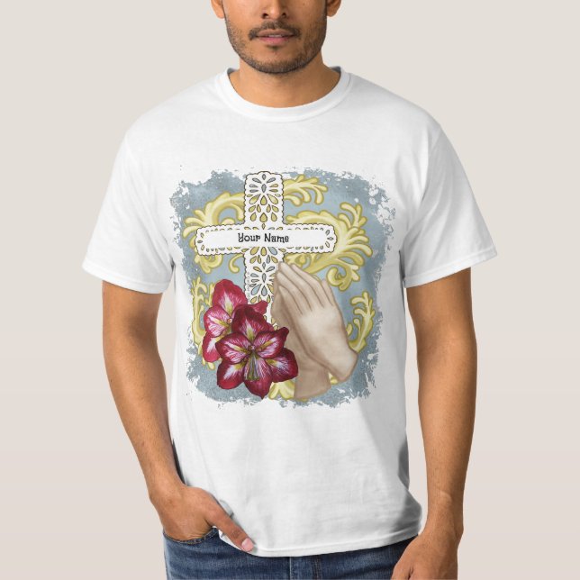 Mein Amaryllisches Christliches Kreuz T-Shirt (Vorderseite)