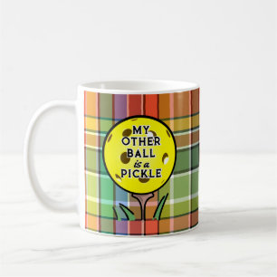 Mein anderer Ball ist ein Pickle-Golfer-Pickleball Kaffeetasse