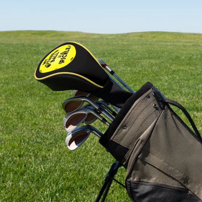 Mein anderer Ball ist ein Picknickgolfer-Gelber Pi Golf Headcover (In SItu)