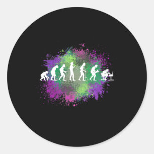 Mein anderer Computer ist Ihre Computer-Evolution Runder Aufkleber