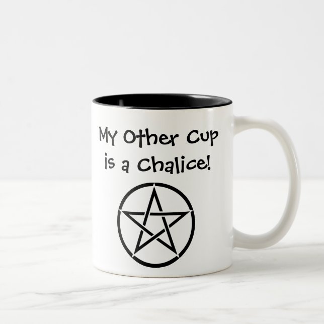 Mein anderer Cup ist ein Chalice! Pagan Wiccan Tas Zweifarbige Tasse (Rechts)