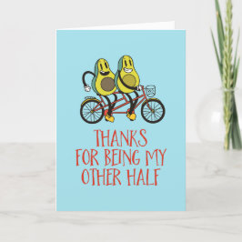 Mein anderer halber Avocado Pun Funny Valentine's Feiertagskarte