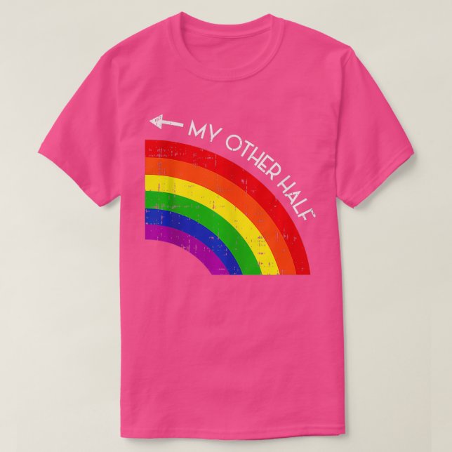 Mein anderer halbschwuler Rainbow Pride Cool LGBT  T-Shirt (Design vorne)