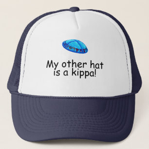 Mein anderer Hut ist ein kippa Truckerkappe