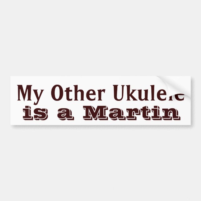 "Mein anderer Ukulele" Ukulele-Kasten-Aufkleber Autoaufkleber (Vorne)