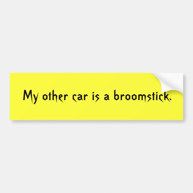 Mein anderes Auto ist ein Broomstick. Autoaufkleber (Vorne)