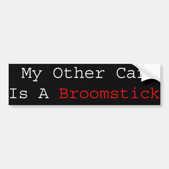 Mein anderes Auto ist ein Broomstick Autoaufkleber (Vorne)