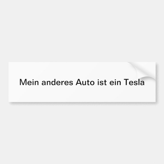 Mein anderes Auto ist ein Tesla Autoaufkleber (Vorne)