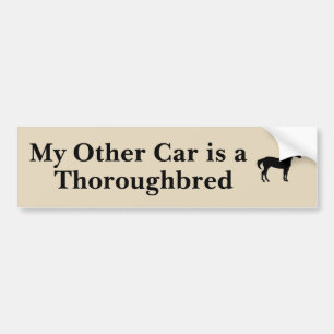 Mein anderes Auto ist ein Thoroughbred Autoaufkleber