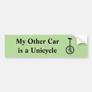 Mein anderes Auto ist ein Unicycle Autoaufkleber