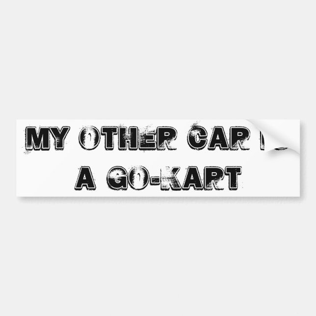 Mein anderes Auto ist Gehen-Kart Autoaufkleber (Vorne)