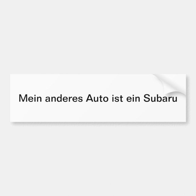 Mein anderes Auto ist in Subaru Autoaufkleber (Vorne)