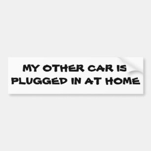 Mein anderes Auto wird zu Hause angeschlossen Autoaufkleber