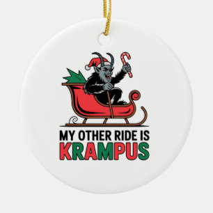 Mein anderes Fahrzeug ist der Krampus Krampus Schl Keramik Ornament