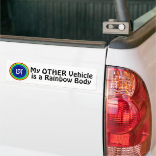 Mein anderes Fahrzeug ist ein Regenbogenkörper Lus Autoaufkleber