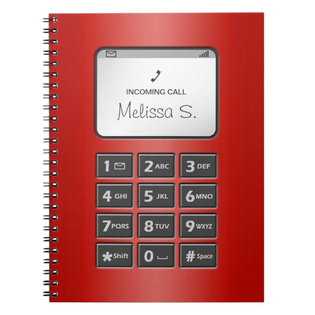 Mein Anderes Telefon - Rotes Notebook Notizblock (Vorderseite)