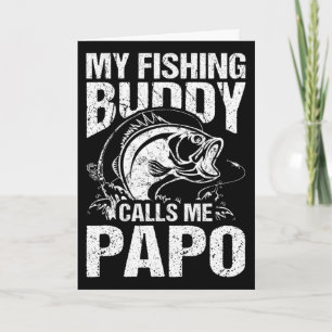 Mein Angelbuddy nennt mich Papo am Vatertag-Angler Karte
