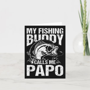 Mein Angelbuddy nennt mich Papo Vatertag Fisher Karte