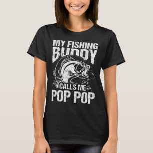 Mein Angelbuddy nennt mich Pop Pop Vatertagsfis T-Shirt