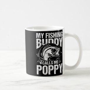 Mein Angelbuddy nennt mich Poppy Vatertag Fishe Kaffeetasse