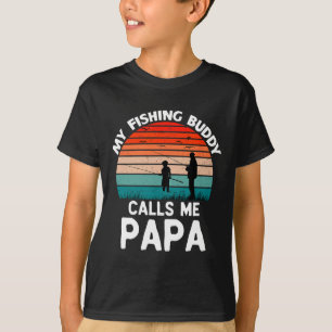 Mein Angelkumpel nennt mich Papa Retro Vintage Opa T-Shirt
