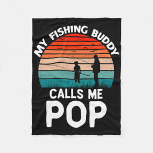 Mein Angelkumpel nennt mich Pop Retro Vintage Opa Fleecedecke