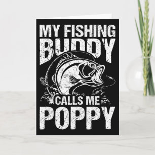 Mein Angelkumpel nennt mich Poppy am Vatertag Fish Karte