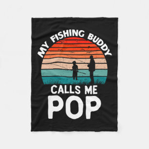 Mein Angelpartner nennt mich Pop Retro Vintage Opa Fleecedecke