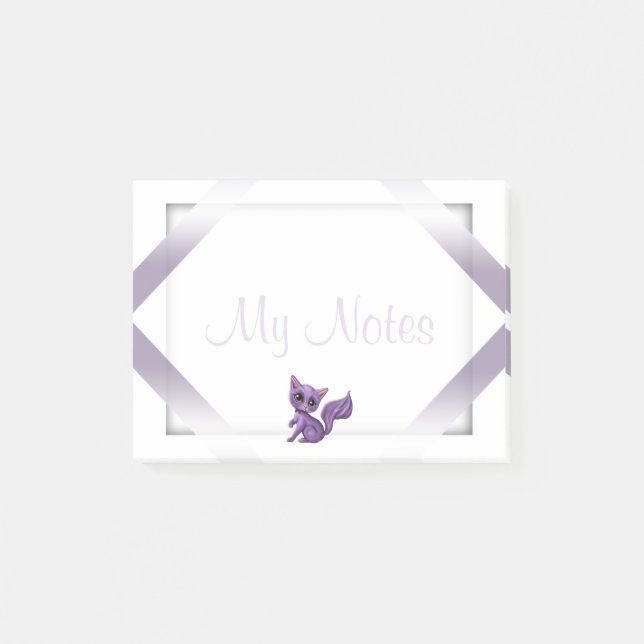 Mein Anmerkungs-Post-Itlila Kitty Post-it Klebezettel (Vorderseite)