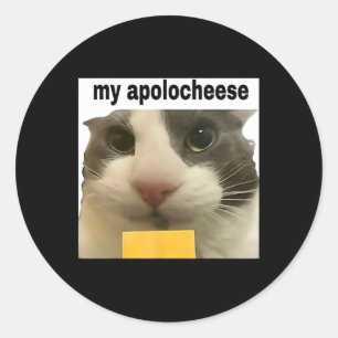 Mein Apolokäse Funny Cat Meme Brainrot Gen Z Spaß Runder Aufkleber