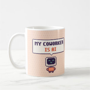 Mein Arbeitskollege ist ein lustiger AI-Pixel-Bech Kaffeetasse