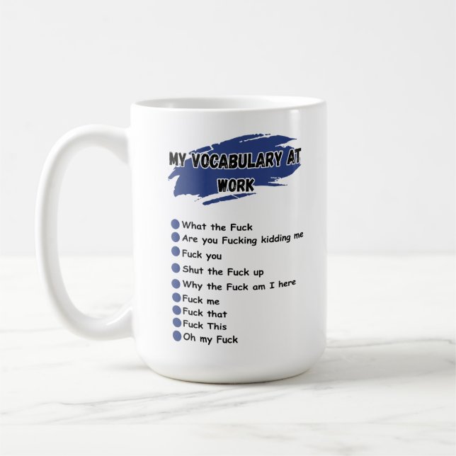 Mein Arbeitsvokabular Funny Sarcastic Coworker Gif Kaffeetasse (Links)
