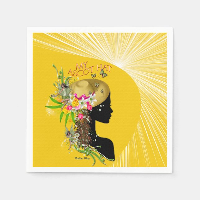 Mein Ascot-Hut Serviette (Vorderseite)