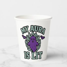 MEIN AURA IST LIT - Funny Halloween Partys Cup Pappbecher