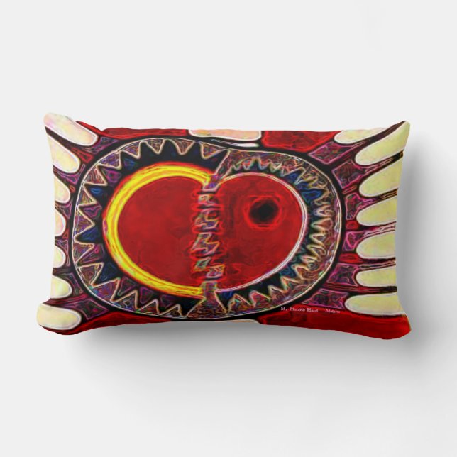 Mein ausgebessertes Herz Lendenkissen (Vorderseite)