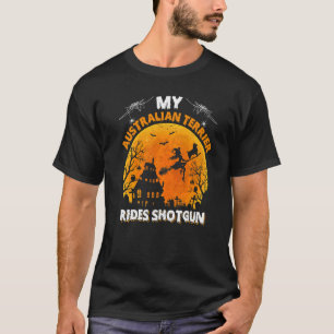 Mein australischer Terrier-Hund fährt auf dem Beif T-Shirt