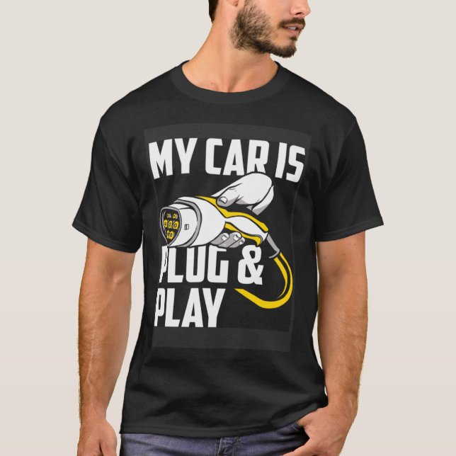 Mein Auto ist Besitzer eines Elektroautos T-Shirt (Vorderseite)
