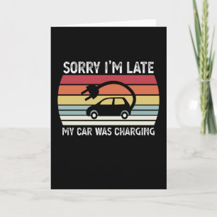 Mein Auto laste Funny Electric Vehicle EV Geschenk Karte