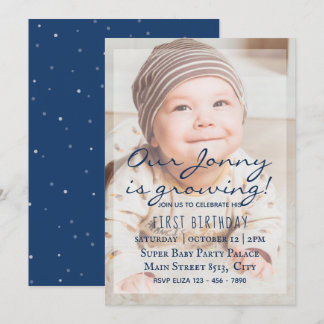 Mein Baby 1. Geburtstag - Einfache Einladung zum F