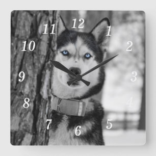 Mein Baby Blue Eyes Wall Clock Quadratische Wanduhr
