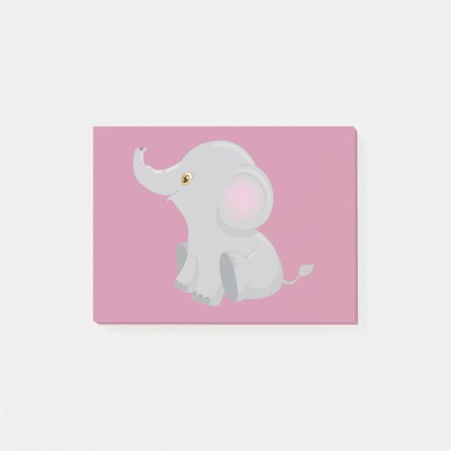 Mein Baby Elephant Post-it Klebezettel (Vorderseite)