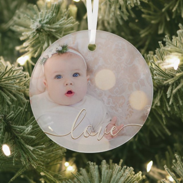 Mein Baby Foto Custom Ornament Aus Glas (InSitu)