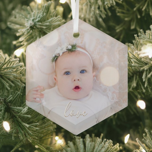 Mein Baby-Foto Ornament Aus Glas (Insitu)