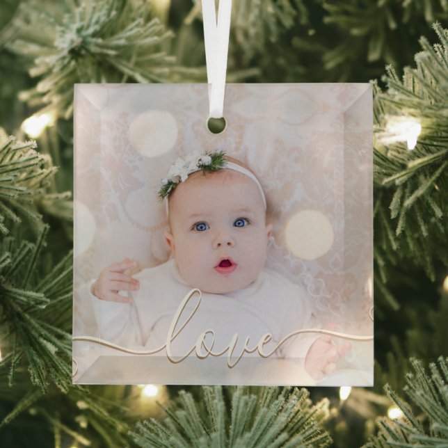 Mein Baby-Foto Ornament Aus Glas (Insitu)