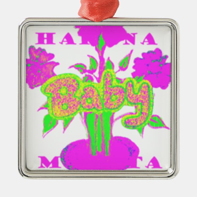 Mein Baby Hakuna Matata Silbernes Ornament (Vorne)