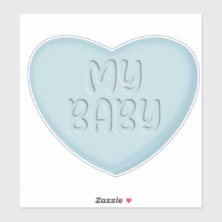Mein Baby Pastel Blue Candy Heart Sticker