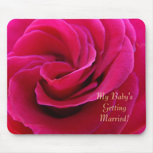 Mein Baby wird heiraten! Mousepad Pink Rose (Vorne)