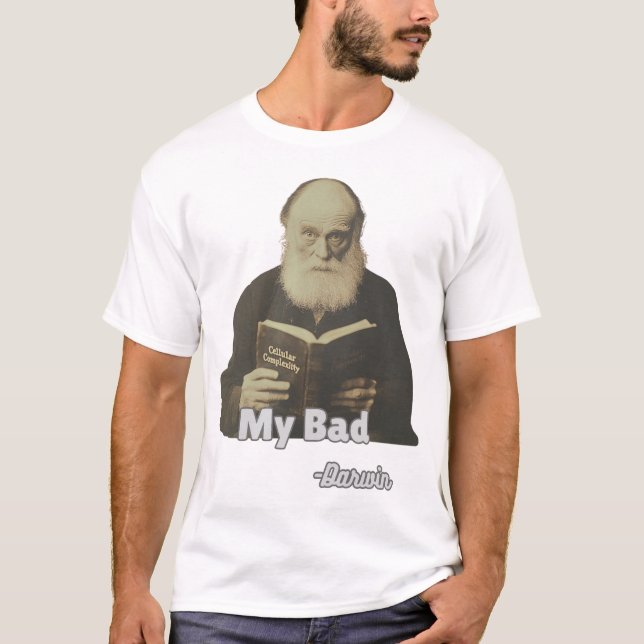 Mein Bad Charles Darwin Funny T - Shirt (Vorderseite)