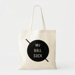 Mein Ballsack - Funny Crochet Yarn Tote Bag Tragetasche